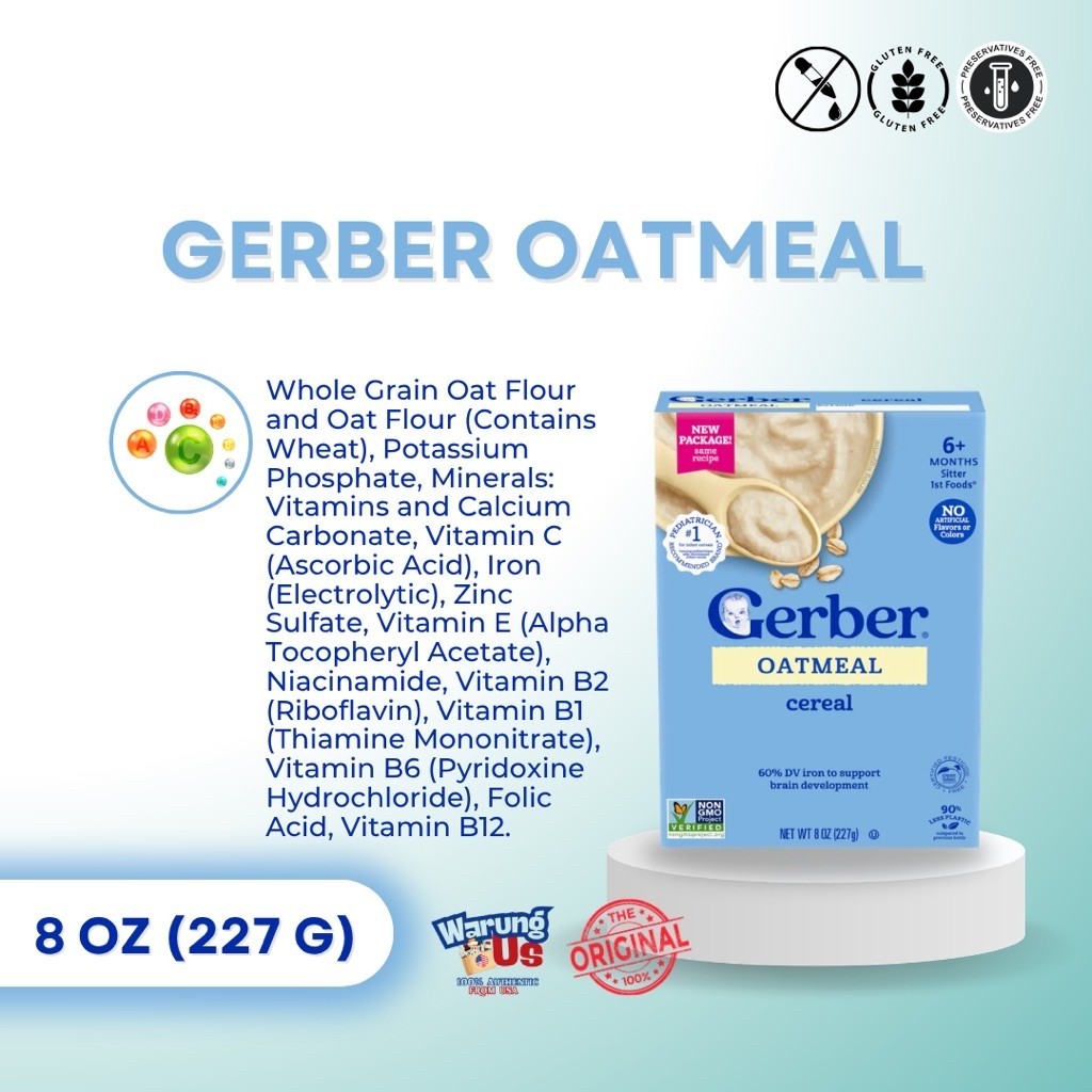 Gerber Oatmeal Cereal  227gr (Import USA)