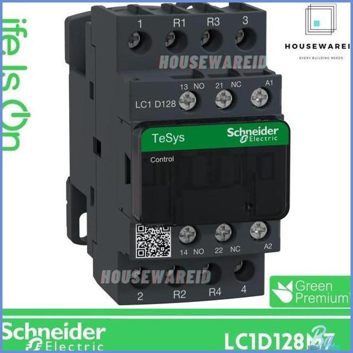 KONTAKTOR 4P 25A SCHNEIDER LC1D128M7 4 POLE 25 AMPERE ORIGINAL / CONTACTOR 4 PHASE 25 AMPERE LC1D128