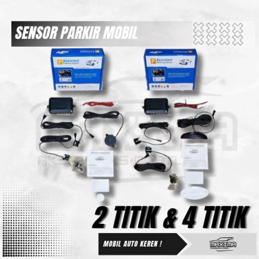 Sensor Parkir Mobil 2 Titik / 4 Titik Dengan Sensor Mobil Belakang Mundur
