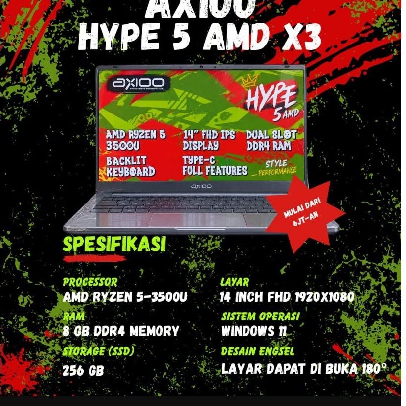 Laptop Axioo Hype 5 X3