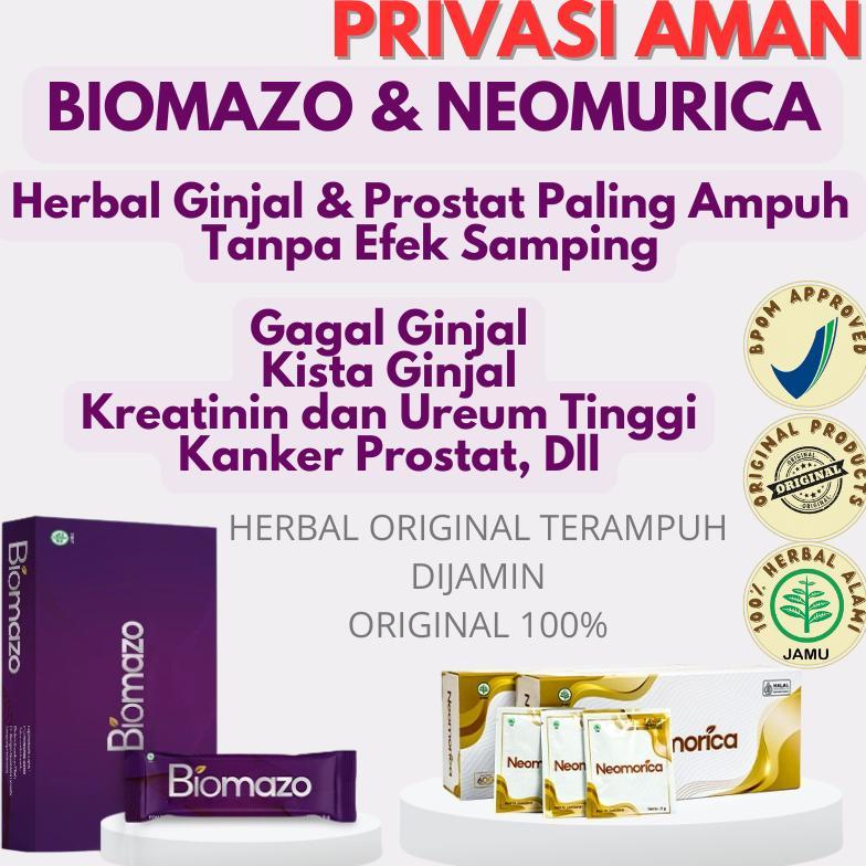 BIOMAZO & NEOMORICA Herbal Ampuh Mengobati Masalah Ginjal, Batu Ginjal, Gagal Ginjal, Prostat, ISK, 