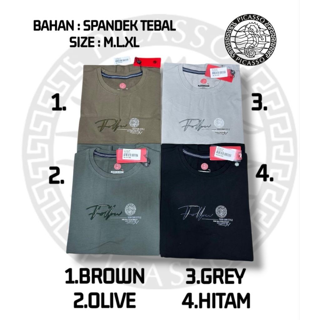 T-shirt Pria PICASSO ORIGINAL Spandek Tebal