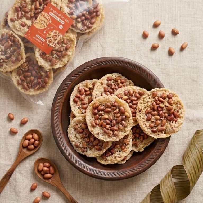 Peyek kacang bulat 1 kg super renyah gurih asli purworejo