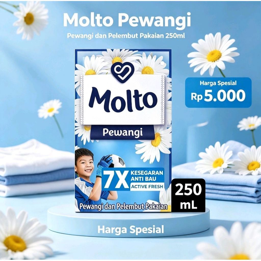 Molto pewangi kemasan goceng(5000) ukuran 260gram