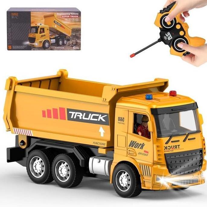 Mainan Mobil Rc Dump Truk Remot Kontrol Charger - Mobil Truk Pasir Remote Control Rc Trukrc