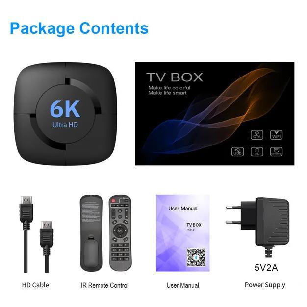 hot deals stb android tv box 6k uhd android 10 full apps