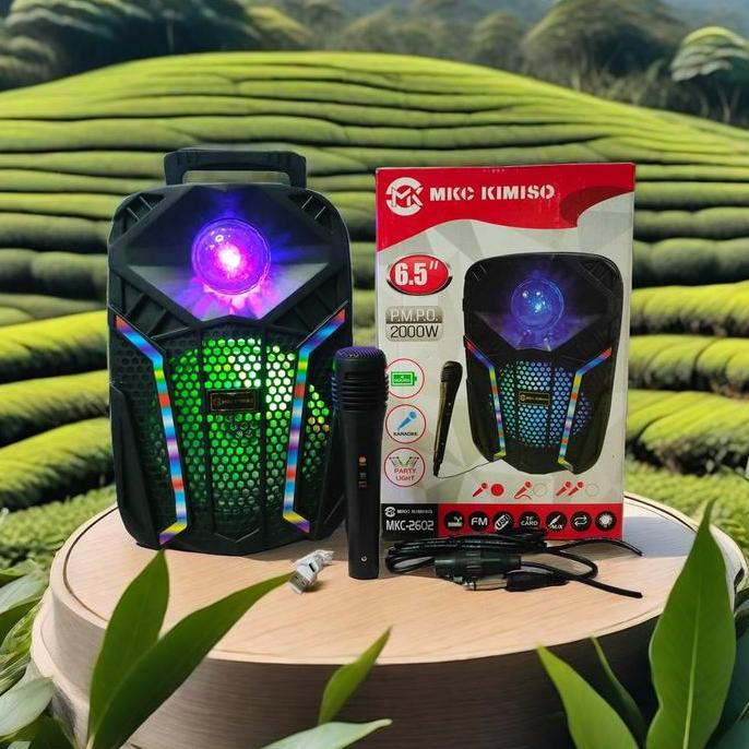 TKNOUKA Speaker Bluetoot Karaoke QS-2602 SPEAKER BLUETOOTH PROTABLE 6'5 QS -2602 PLUS MIC KARAOKE