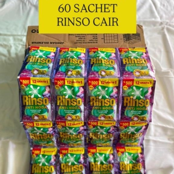 1 DUS [96 SACHET] Rinso Liquid 20g | Detergen Cair Sabun Cuci Pakaian - Ungu, Perfume essence