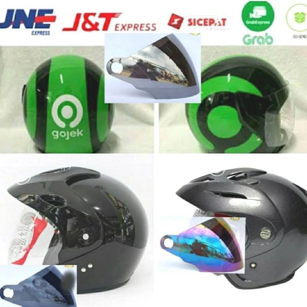 kaca helm grab / helm ojol / kaca helm Honda TRX