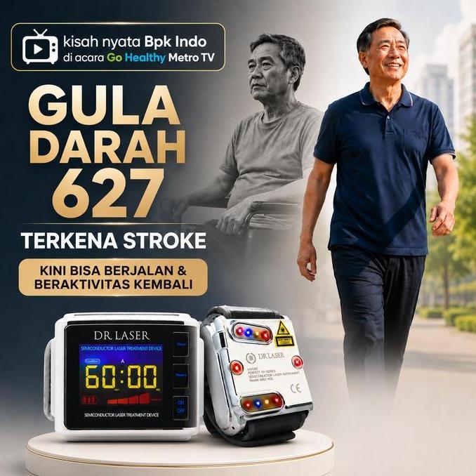 FARMUKE Dr Laser Perfect 10 Plus Original Alat Terapi Laser 10 Titik 3 Warna untuk Pemulihan Stroke,