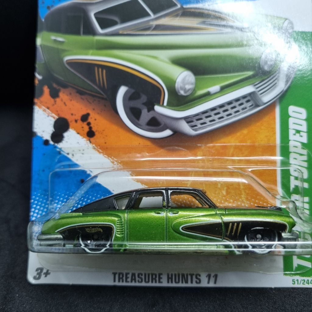 Diecast Mobil Hotwheels 1:64 TUCKER TORPEDO T-HUNT REG (HIJAU GREEN)
