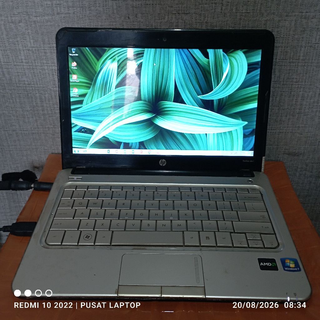 Notebook HP Pavilion DM1 Q65C windows 7 AMD Ram2gb DDR3 HDD320gb Lcd11in Mesin Normal tested unit ti
