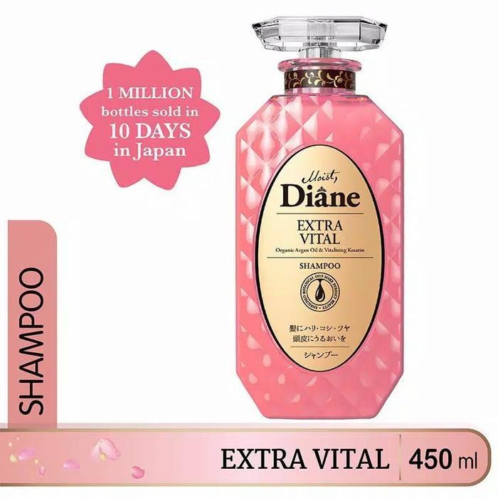 MOIST DIANE EXTRA VITAL SHAMPOO 450ML ORIGINAL JAPAN - SHAMPO DIANE - DIANE SHAMPO EXTRA VITAL