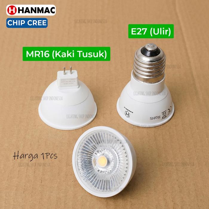 H44F Lampu sorot led 4w 6w 8w 12 ip44 cree spotlight warm white 2700K 3000K bohlam fiting e27 mr16 1