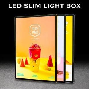 SLIM LIGHT NEON BOX MENU DISPLAY FOR WALL MOUNT|LED CAFE RESTAURANT MENU BOARD LED MENU|DISPLAY BOX 
