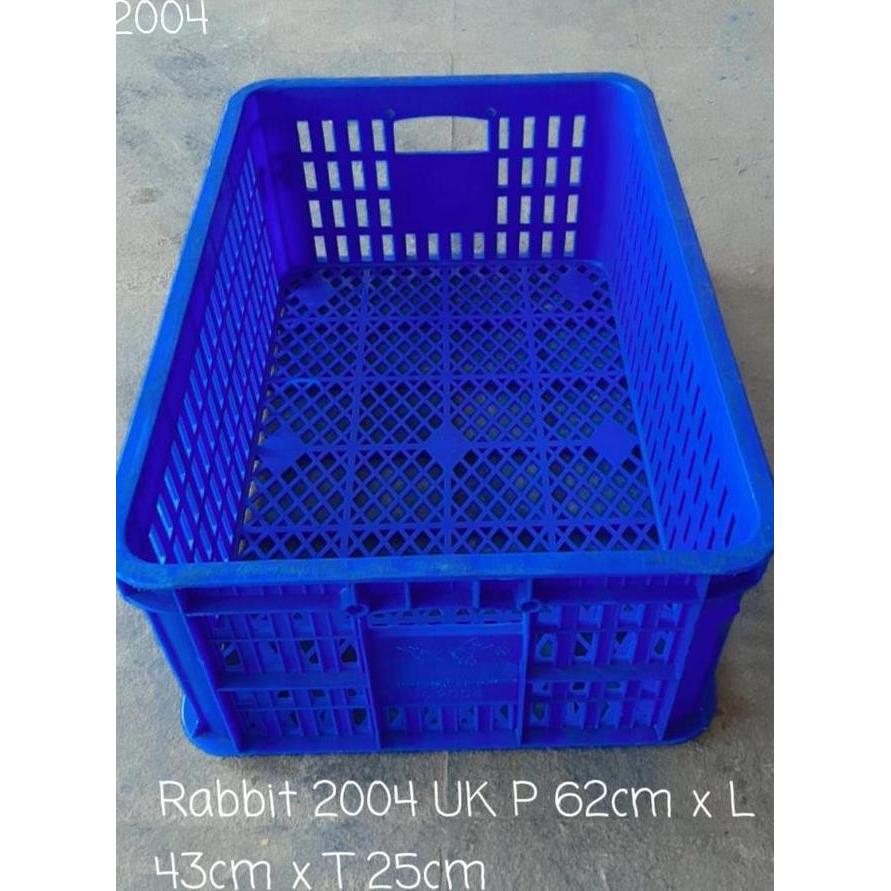 62X43X25 Box Container Rabbit 2004 Keranjang Industri Sayur Ikan Buah
