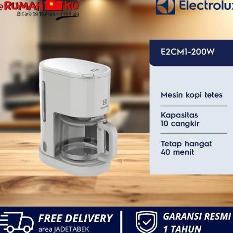 Electrolux E2Cm1-200W Coffe Maker Putih E2Cm1 200W Mesin Pembuat Kopi Instan