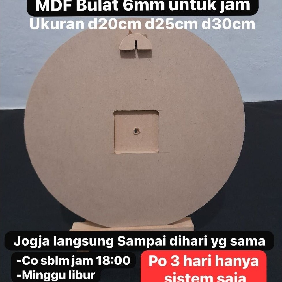 papan MDF bulat bahan khusus jam mdf Walldecor