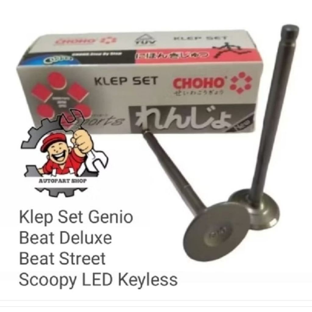 CHOHO KLEP SET Jenio untuk Genio Beat Deluxe Beat Street Scoopy LED Keyless