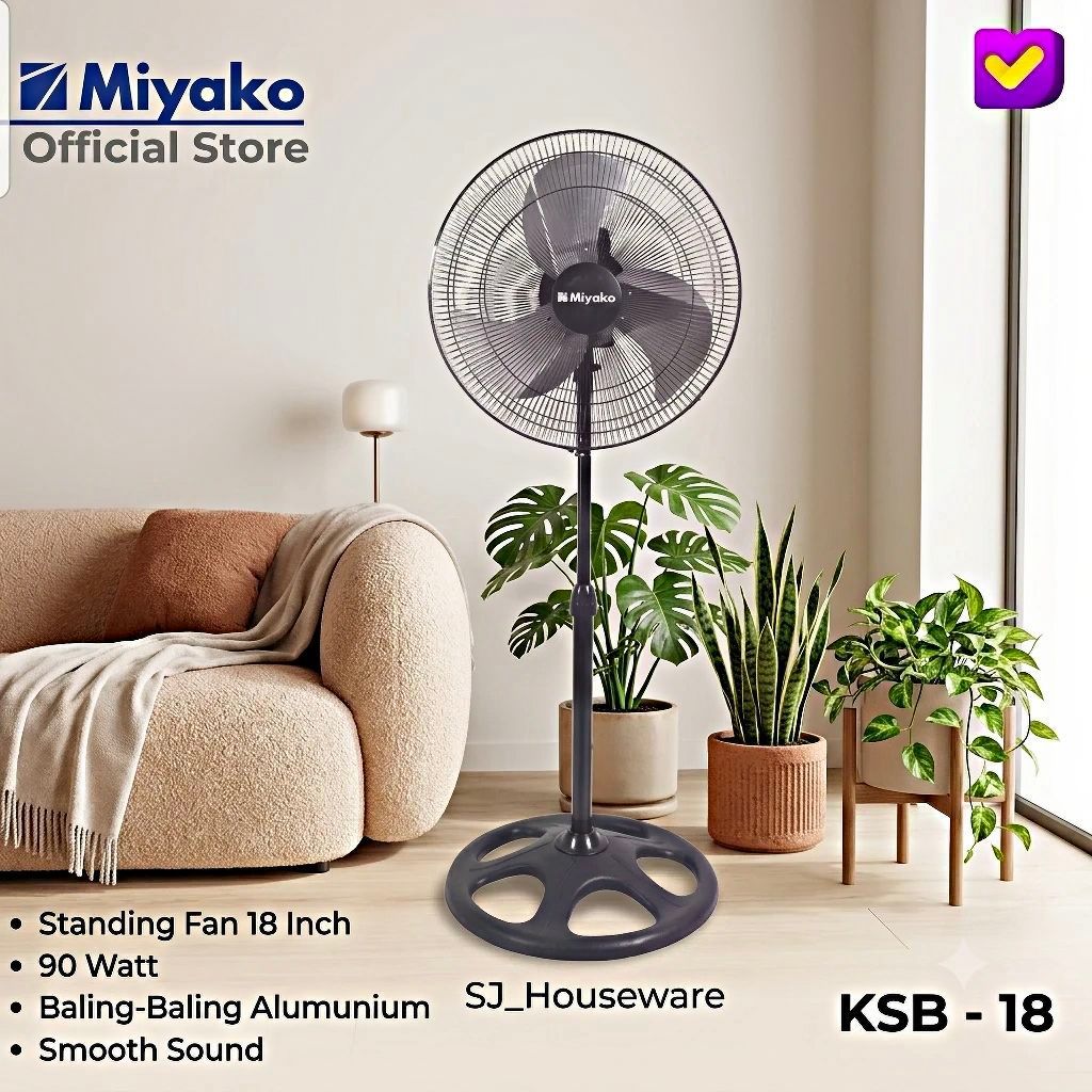 MIYAKO KIPAS ANGIN BERDIRI MIYAKO KSB - 18 / STAND FAN MIYAKO KSB 18 BESI