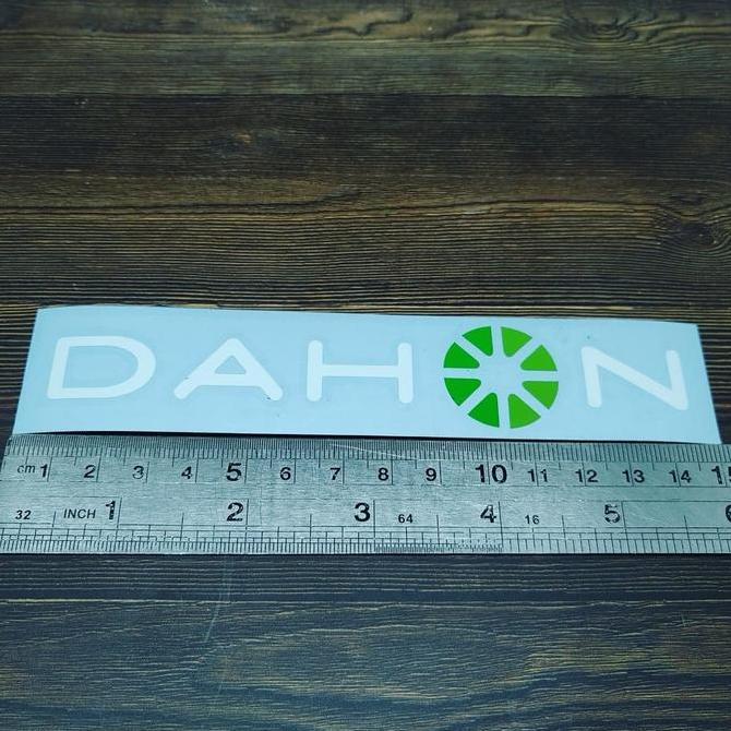Promo Cutting Sticker Dahon Sepeda Lipat 14cm putih bahan oracal Diskon