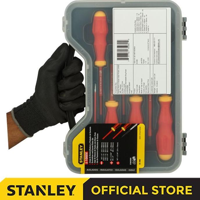 [] Stanley Electrical Screwdriver VDE Set / Obeng Listrik VDE 7Pcs 65-980