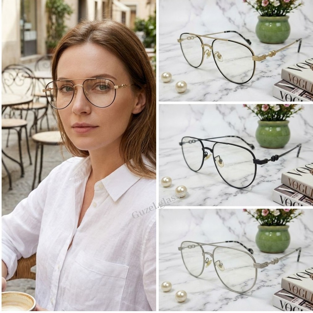 Frame Kacamata Jenie 26 Aviator ll Fashion Wanita Vintage Aviator