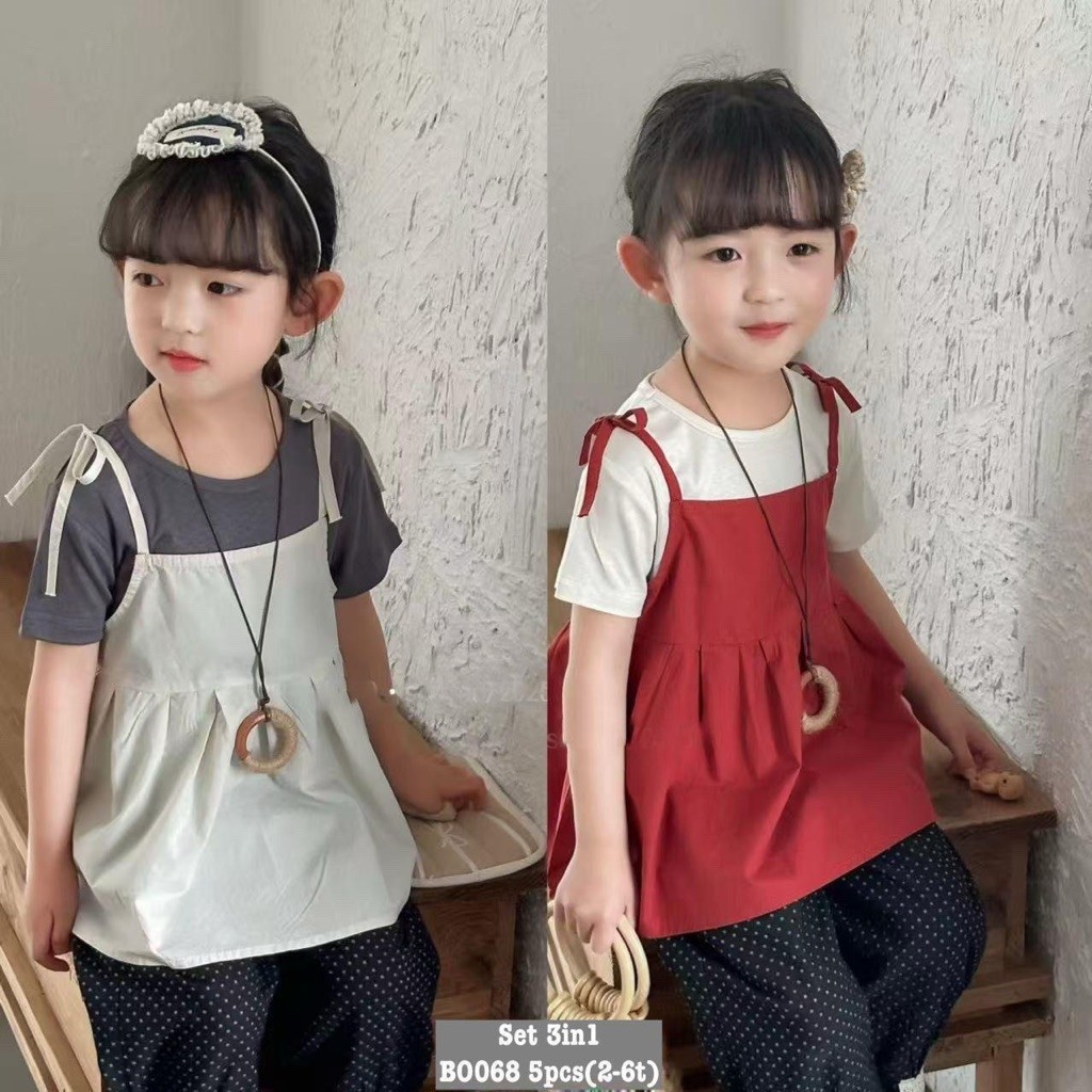 Setelan Anak Cewek 3in1 BO068