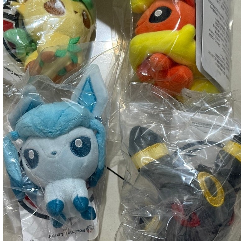 Umbreon Glaceon Flareon Leafeon eevee Eevelution 10cm Plush Doll keychain Pokemon center Ori new tag