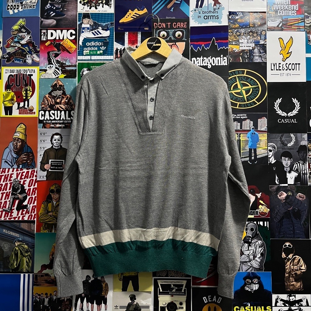 Long Sleeve / Polo Shirt / Sweater Kerah Kemeja / Vintage / Second / CROCODILE