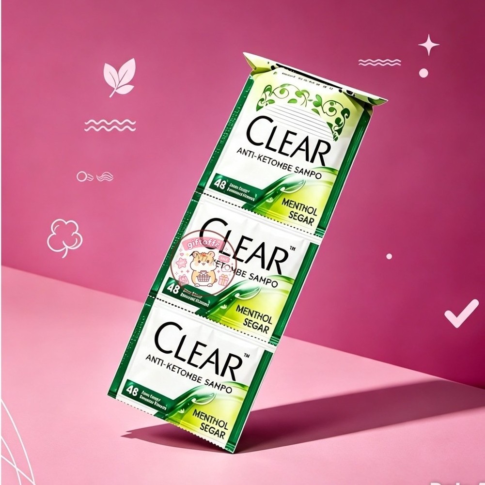 [ 1 RENCENG ] SHAMPO CLEAR HIJAU MENTHOL / SHAMPO CLEAR HIJAU KARTON / CLEAR HIJAU MENTHOL SAMPO SAC