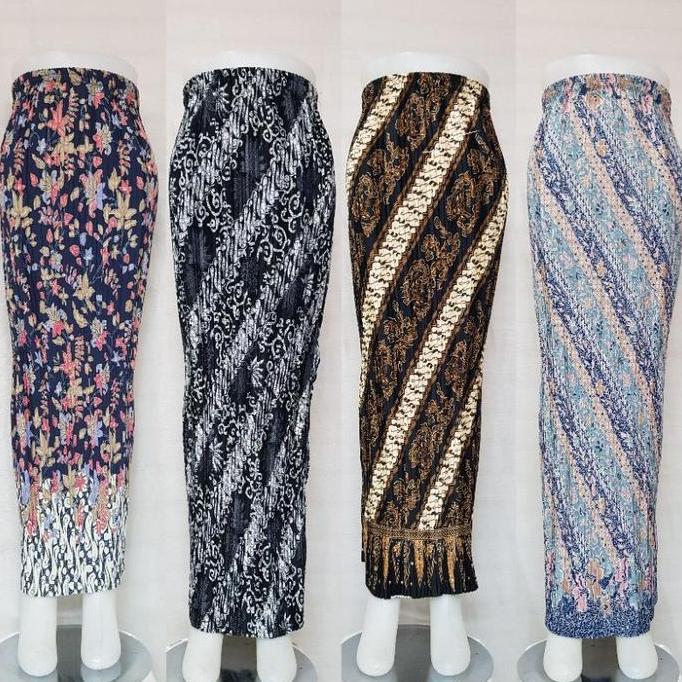 ANLICa - ROK PLISKET BATIK ROK PLISKET BAWAHAN KEBAYA ROK KEBAYA ROK WISUDA SILVER Karet Panjang  Ab