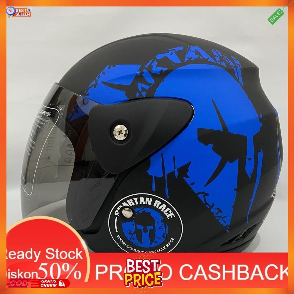 Helm Evo Spartan Biru Helm SNI Dewasa
