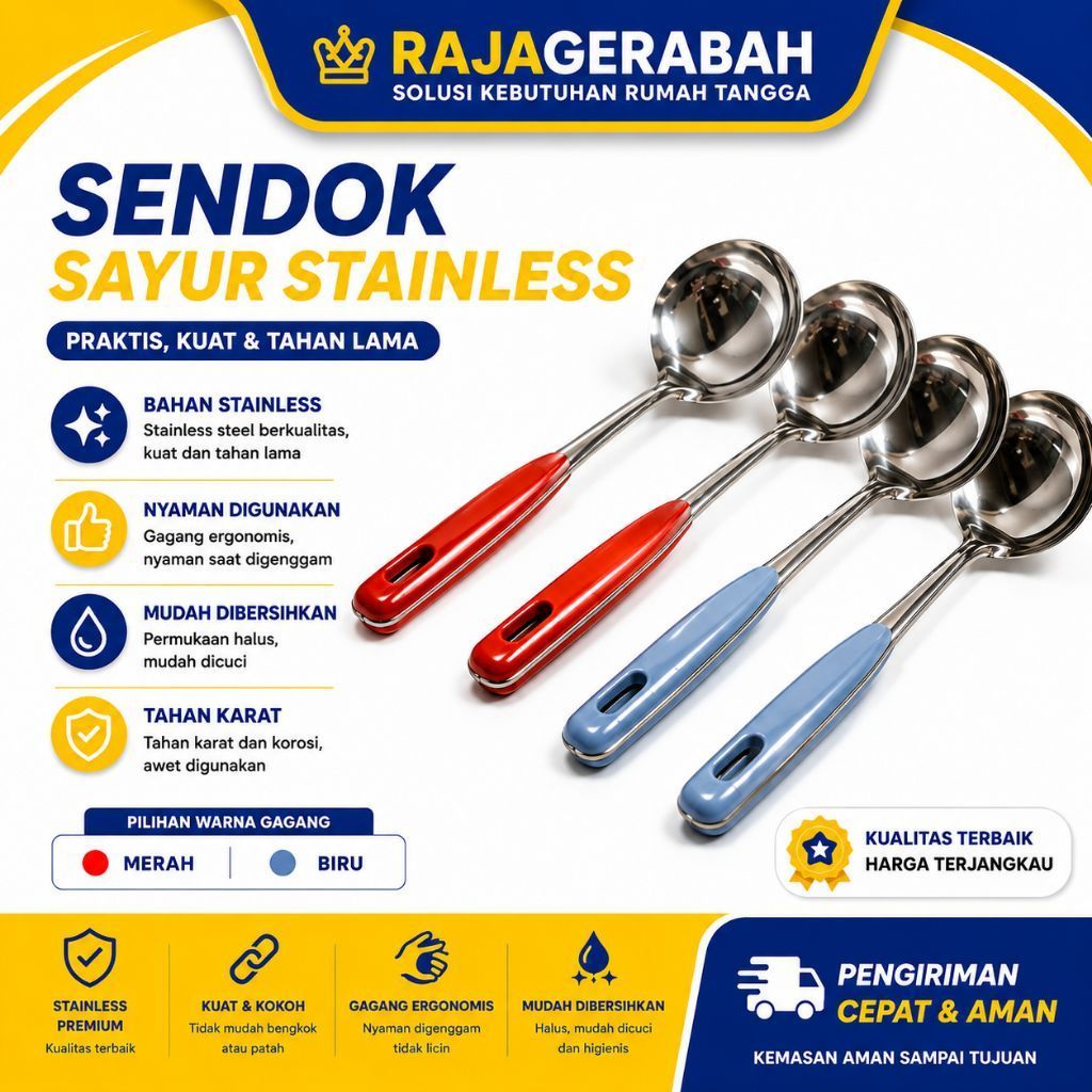 Irus Sayur Stainless RRT KECIL Centong Sendok Sayur Irus Stainless