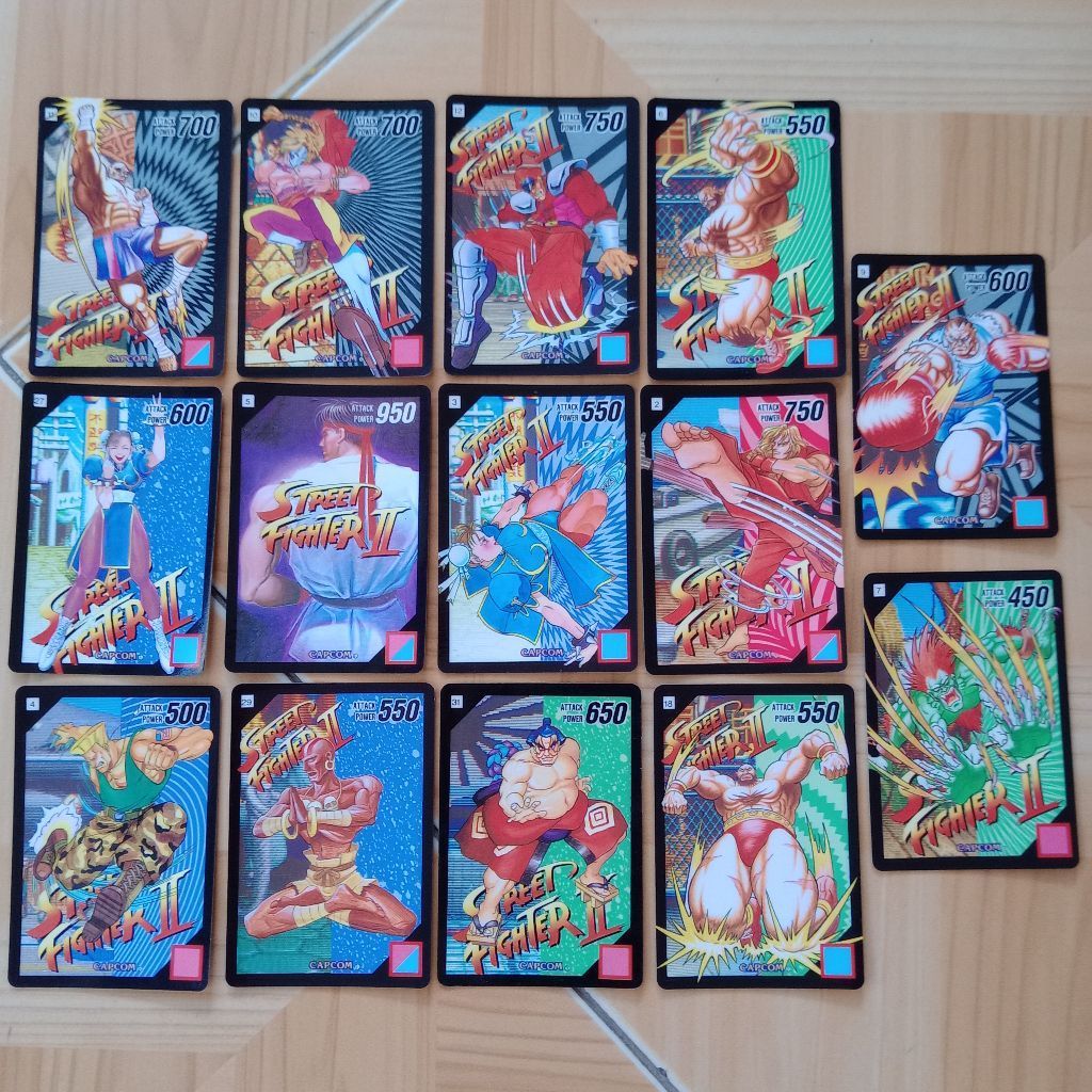 kartu street fighter super barcode wars capcom Bandai original japan vintage 1991