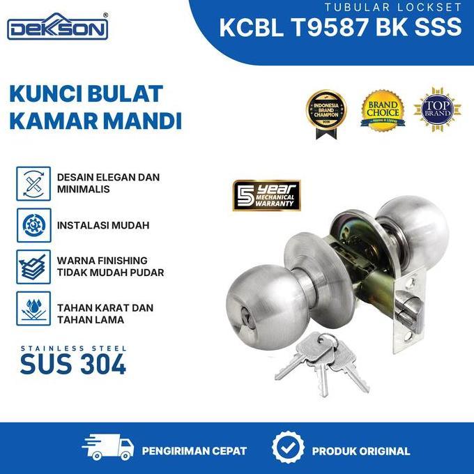 [] DEKKSON Lockset Kunci Bulat T9587 BK