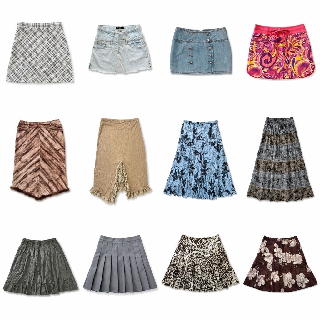 ROK & ROK CELANA WANITA COQUETTE KAWAII Y2K GYARU MORIKEI FAIRY GOTHIC EMO PUNK GRUNGE AXES FEMME LI