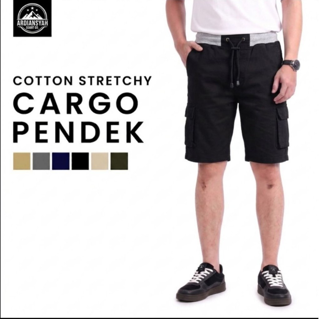 Ardiansyah Cargo Pendek Hitam Celana Cargo pendek