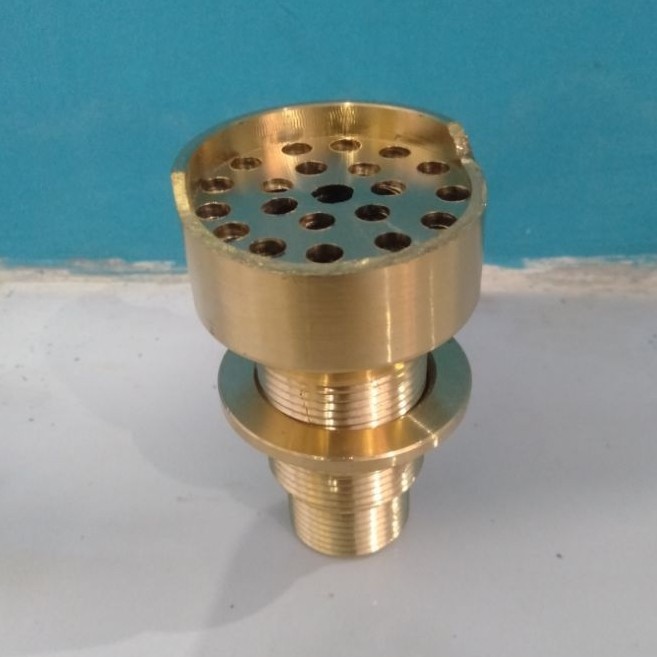 Kerang Laut Kuningan Saringan Air Laut Kapal Ukuran 3/4 Inch Bahan Kuningan