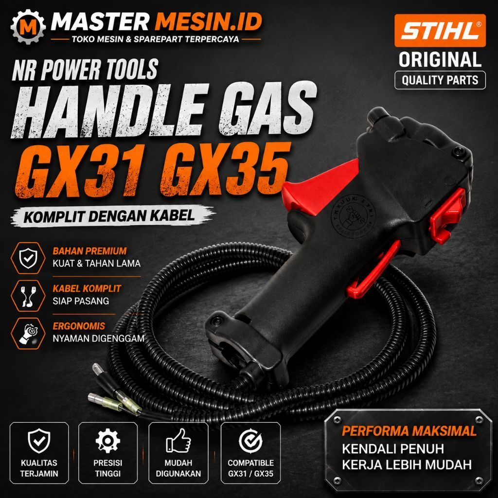 Handle Gagang Gas Throttle Lever Mesin Potong Tebas Rumput 4 TAK GX 31 35 GX31 GX35 Bisa Cod