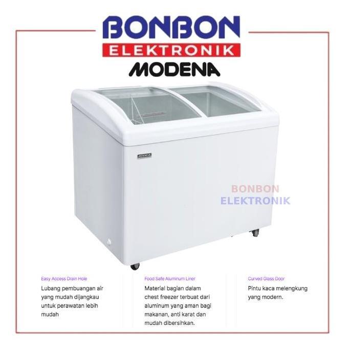 Bestprice- Modena Sliding Glass Freezer 336 Liter MC 0335 / MC0335 Cooler Box