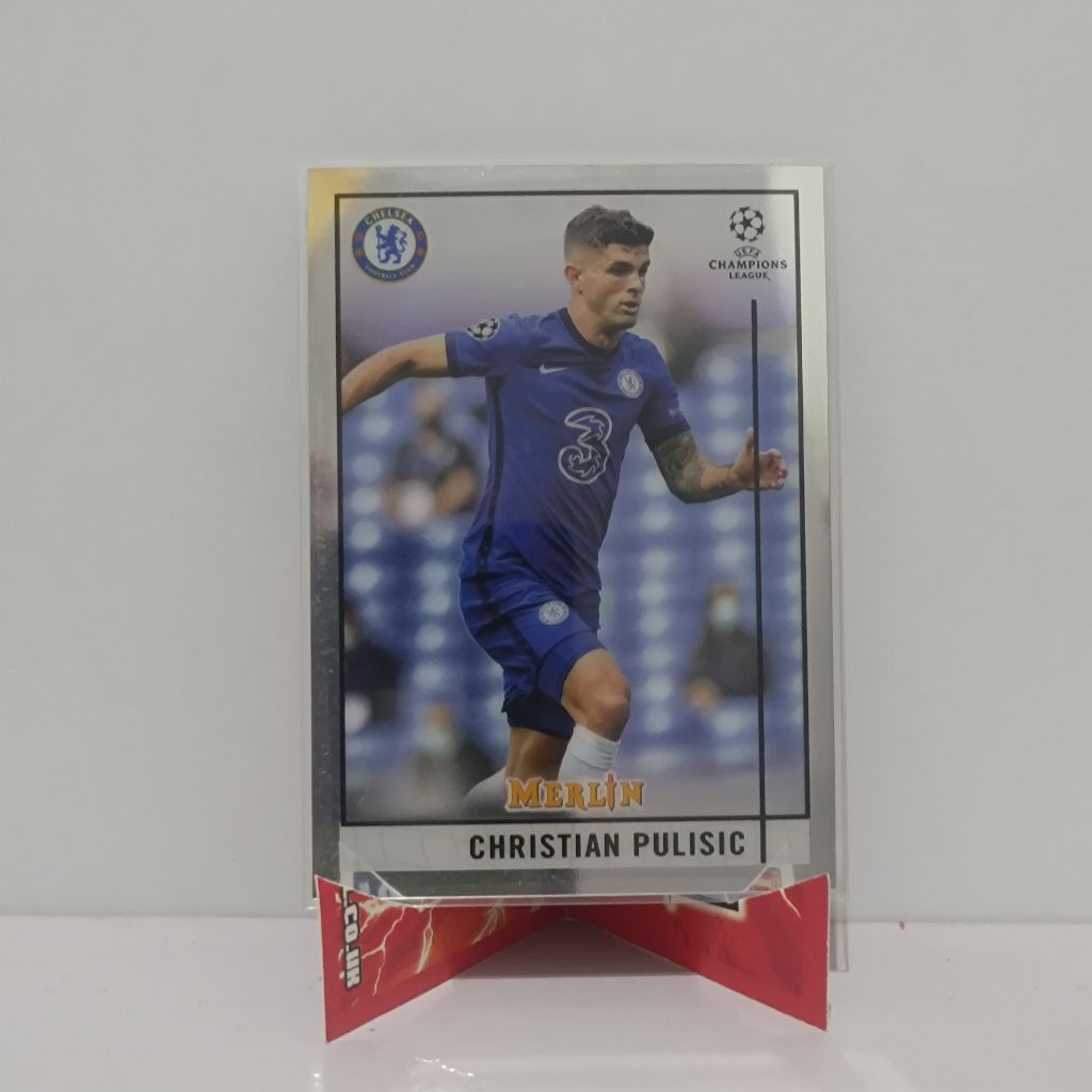 Kartu Bola Christian Pulisic 2020/21 Topps Merlin Chrome UEFA Champions League Base Card Chelsea FC