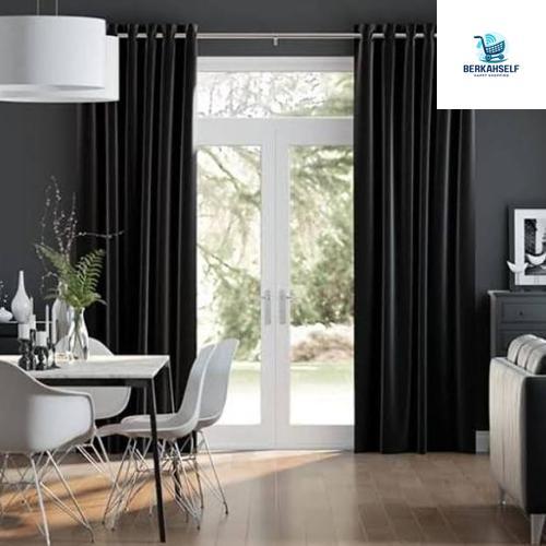 Promo hordeng blackout import polos pintu dan jendela 2 meter minimalis mewah tebal ring full set Te