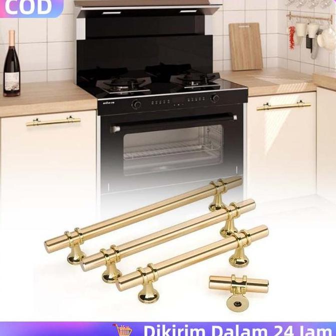DJEESE Pull Bar Handle Gagang Pintu Lemari  Pull Bar Handle Gold Handle Lemari Gold Baja Tahan Karat