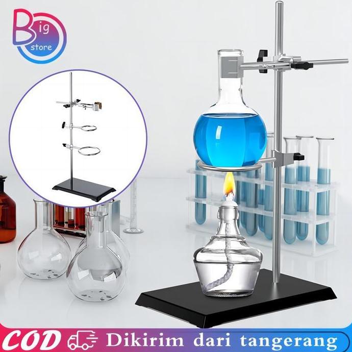 FKINAPE 1set Statif Dan Klem Universal Tiang Statif Batang Statif Ring Klem Statif