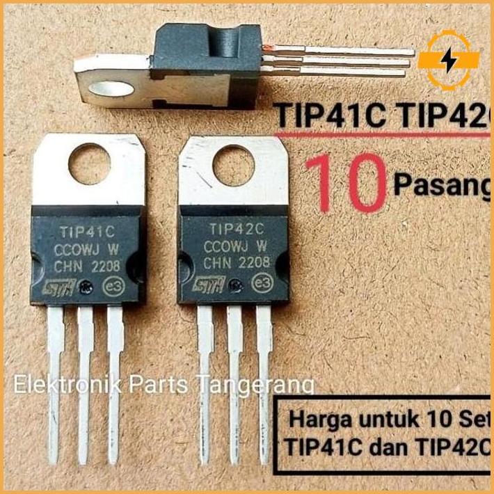 (10 Pasang) Tip 41C Tip 42C Tip41 Tip42 Tip 41 Tip 42 Transistor Tip 41C Transistor Tip 42C Promo