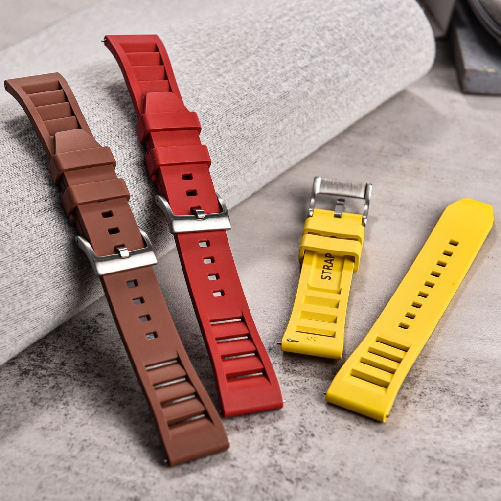 Strap Rubber Silikon Quick Release Tali Jam Breitling 22mm Rubber Berongga