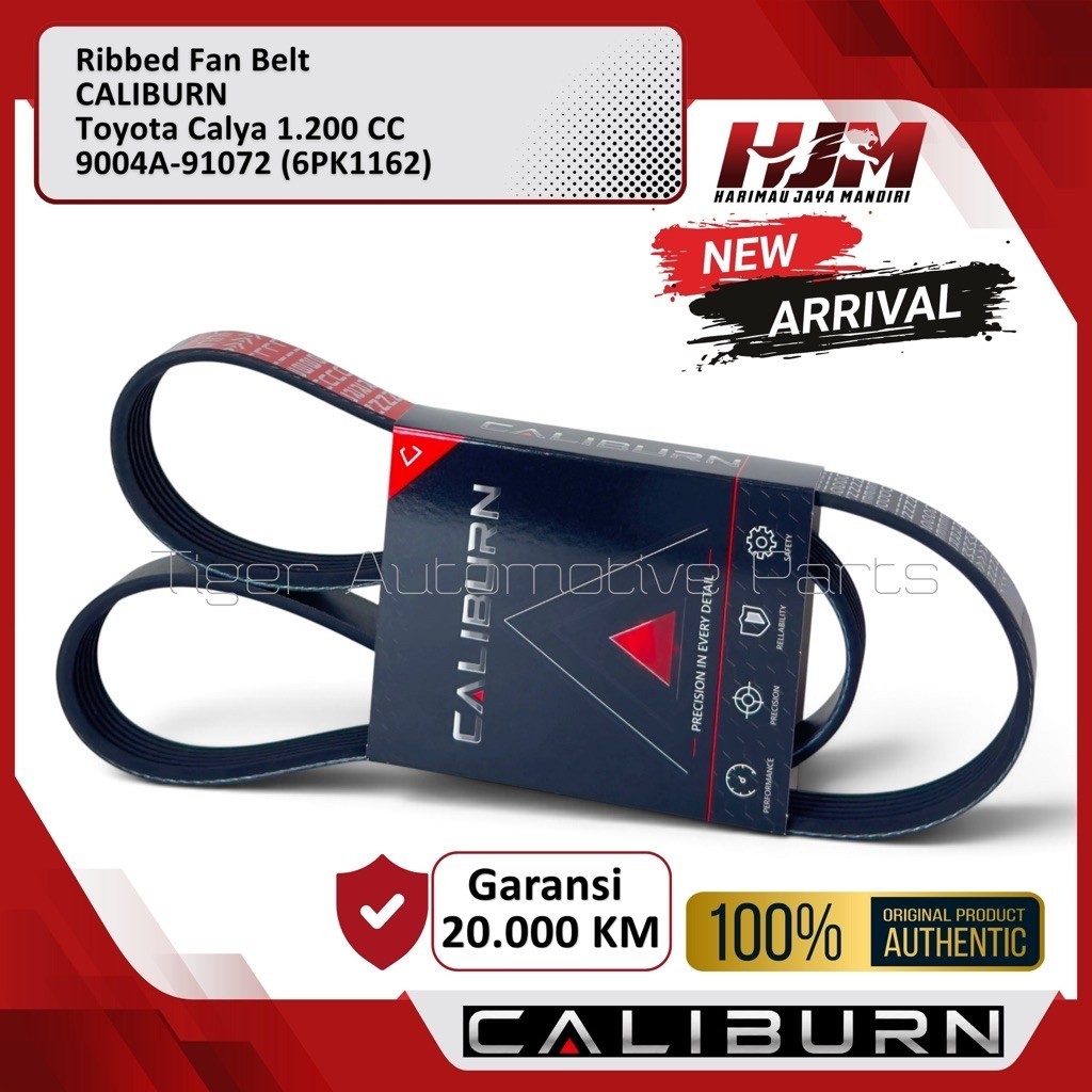 Ribbed Fan Belt CALIBURN Calya 1.2 Sigra Agya Ayla 1.200 CC 6PK1162 Original - Tali Kipas V-Belt 900