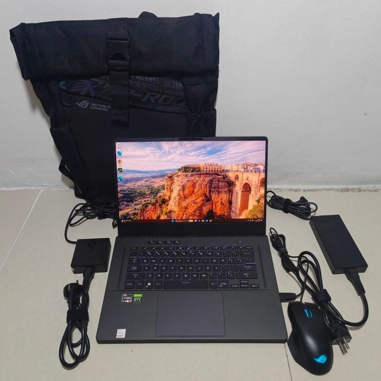 JUAL LAPTOP ASUS ROG ZEPHYRUS G15 GA503RM RYZEN 9 6900HS RTX3060 6GB RAM 16GB 1TB SSD WIN11 OHS 15.6