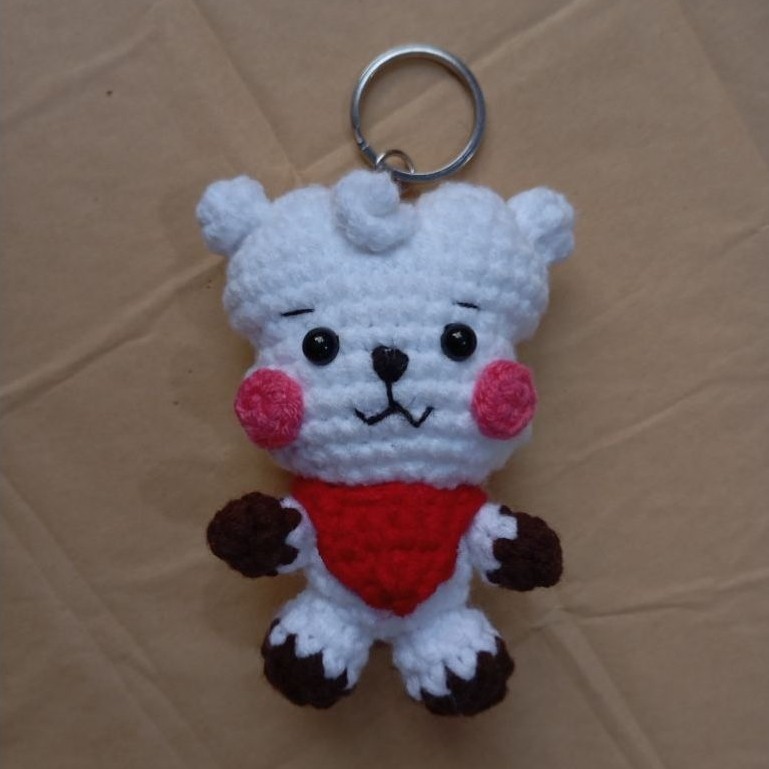 Gantungan kunci/bag charm rajut karakter RJ BTS